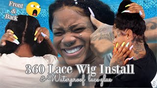 360 full lace wig install  The best lace glue thats ✨WATERPROOF✨   IN DEPTH  Laurasia Andrea [upl. by Pazice]