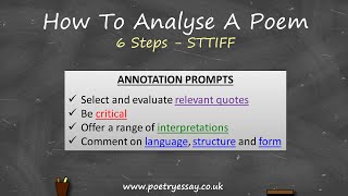 How To Analyse A Poem [upl. by Krissy]