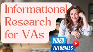 Virtual Assistant Training Gathering Research for Clients Informational Research Template [upl. by Salisbarry]