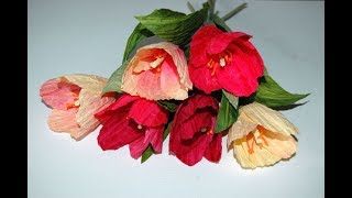 Tulipany krok po kroku DIY Tulip paper flower tutorial [upl. by Jermyn]