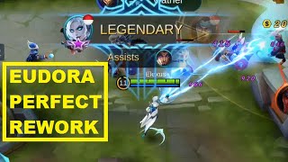 Revamped Eudora First Legendary Gameplay Perfect Rework New OP amp Deadly Mage  Mobile Legends [upl. by Brace]