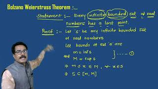 Math  Real AnalysisI  Bolzano Weierstrass Theorem  Lect20  Dr SSBellale  DSCL [upl. by Orelee]