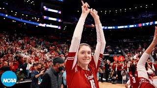 Wisconsin vs Louisville 2021 NCAA volleyball semifinal highlights [upl. by Nihcas648]