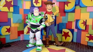 Buzz Lightyear amp Woody Pixar Pals Meet amp Greet Disney California Adventure Pixar Fest Disneyland [upl. by Darleen953]