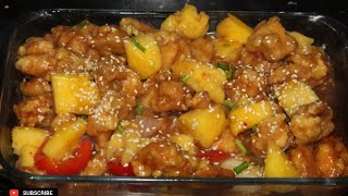 HOW TO MAKE RESTAURANT STYLE PINEAPPLE CHICKEN EASY RECIPE [upl. by Farr533]