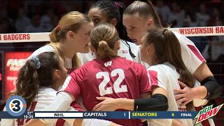 Wisconsin volleyball sweeps Ohio State in straight sets [upl. by Edric734]