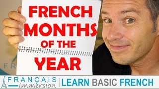 French MONTHS OF THE YEAR  Les Mois de lAnnée  FUN Learn French with Funny French Lessons [upl. by Lucilla]