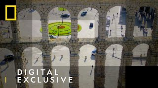 2000 Year Old Aqueduct in Spain  Europe From Above  National Geographic UK [upl. by Rennoc422]