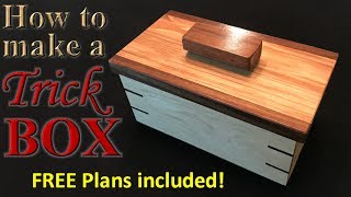 Woodworking How to make an awesome trick box  FREE plans [upl. by Shieh]