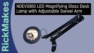 NOEVSBIG LED Magnifying Glass Desk Lamp with Adjustable Swivel Arm [upl. by Hinson669]