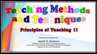 Teaching Methods and Techniques [upl. by Anderson312]