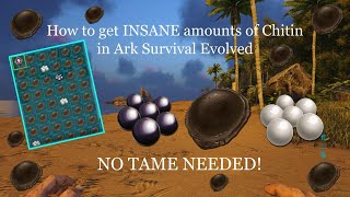 Ark Survival Evolved How to get Chitin at a low levelUPDATED VIDEO in desc [upl. by Atteniuq]