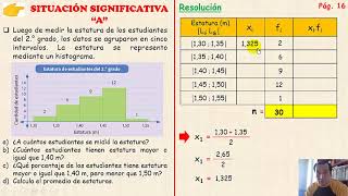 Estadística Medidas de Tendencia Central 2Desarrollo del Cuaderno de Trabajo 2º Sec Pág 1620 [upl. by Einor]