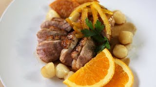 How to make an authentic canard a lorange duck breasts with sweet and sour orange sauce [upl. by Asseram331]