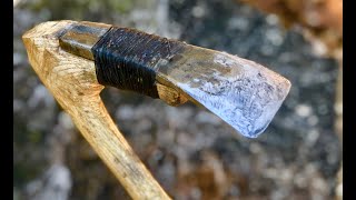 MAKING an ADZE with AXE KNIFE and FILE ASMR [upl. by Warp]