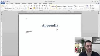 How to Add an Appendix to a Word Document [upl. by Aneez944]