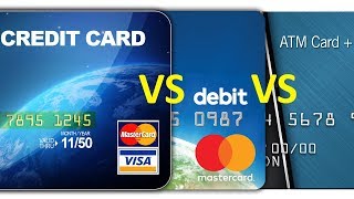 Credit Card vs Debit Card vs ATM card  Comparison [upl. by Tennek424]