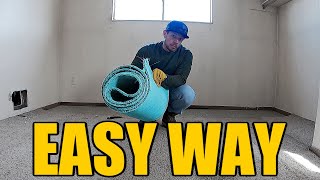 Removing Carpet The EASY WAY [upl. by Minetta]