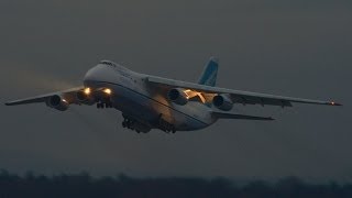 ADB Antonov124 at ZRH  WONDERFUL SOUND [upl. by Adniralc887]