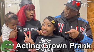 ACTING GROWN PRANK😛 [upl. by Arquit]