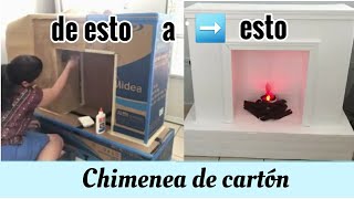 DIY 💕 Chimenea de cartón [upl. by Samford]