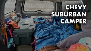 A Versatile NoBuild SUV Camping Setup in a Suburban [upl. by Gabey]