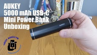 AUKEY 5000 mAh USBC Mini Power Bank Unboxing [upl. by Garlen]