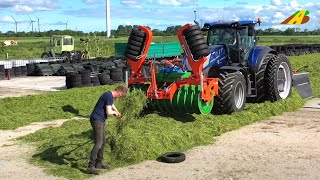 Grasernte 2022 Gras häckseln amp silieren für Kühe Bulle amp BGA Landwirtschaft Traktor Farmers Germany [upl. by Enihpled583]