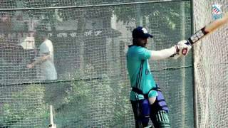 Sabbir Rahman batting in the nets for Dhaka League [upl. by Lotsirhc]