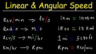 Linear Speed and Angular Velocity [upl. by Agbogla804]