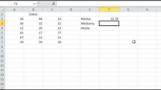 Media Mediana y Moda en Excel  Medidas de tendencia central [upl. by Aeikan]