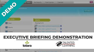 Totara Learning Executive Briefing Demonstration [upl. by Aihsakal]