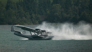 Seaplane Performs Spin Upon Water Landing [upl. by Norted]