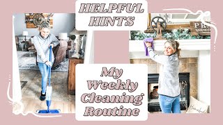 EASY WEEKLY CLEANING SCHEDULE  HELPFUL HINTS FOR A CLEAN HOME [upl. by Aeneas]