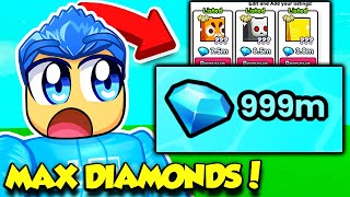 I GOT MAX DIAMONDS IN PET SIMULATOR 99 [upl. by Bearce]