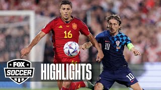 Croatia vs Spain Highlights  UEFA Nations League Final [upl. by Amaty]