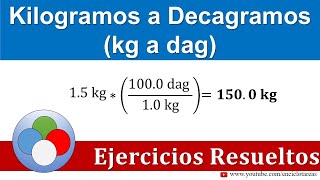 Kilogramos a Decagramos kg a dag  Parte 1 [upl. by Navak]