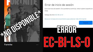 SOLUCIÓN ERROR ECBILC0 y Fortnite NO DISPONIBLE en EPIC GAMES PC [upl. by Christophe315]