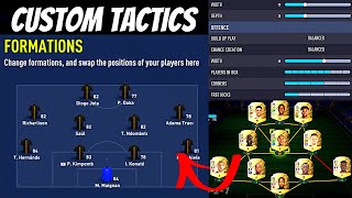 HOW TO CHANGE YOUR INGAME FORMATIONCUSTOM TACTICS FUT 22 [upl. by Nameloc]