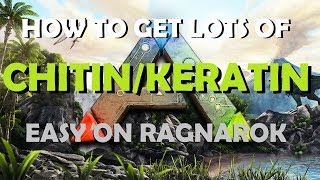 Ark  Survival Evolved  how to get lots of Chitin Easy on Ragnarok [upl. by Annawyt]