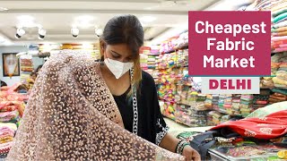 Cheapest Market For Designer Fabrics  GandhiNagar Market  Delhi Shopping  DesiGirl Traveller Vlog [upl. by Nosreip]