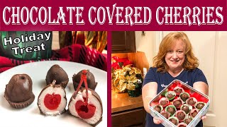 Easy Chocolate Covered Cherries  Holiday Treat [upl. by Naus757]