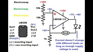 Op amp current source made with LM358 operational amplifier electronics how to DIY tutorial [upl. by Loreen880]