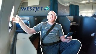 Westjet 787 Business Class INAUGURAL LONG HAUL FLIGHT [upl. by Paule64]