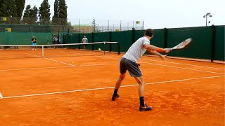 Grigor Dimitrov Training Court Level View Monte Carlo  ATP Tennis Practice On Clay [upl. by Gregorio]