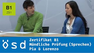 ÖSD Zertifikat B1 – Mündliche Prüfung Sprechen [upl. by Gnuhn]