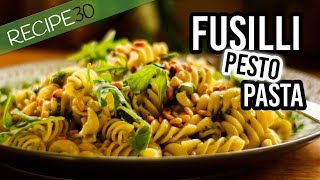 Fusilli Pesto Pasta with homemade pesto [upl. by Lraed401]