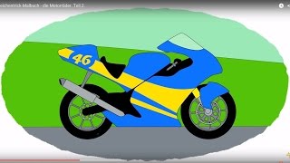 ZeichentrickMalbuch  die Motorräder Teil 2 [upl. by Ainecey44]