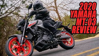 2020 Yamaha MT03 Video Review [upl. by Aloap767]