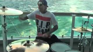 Travis Barker drumming in the middle of the Atlantic Ocean [upl. by Carrew951]